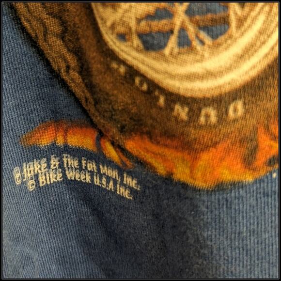 Vintage Y2K Myrtle Beach 60th Motorcycle Bike Rally May 2000 Jake Fat Man Shirt - Picture 4 of 7